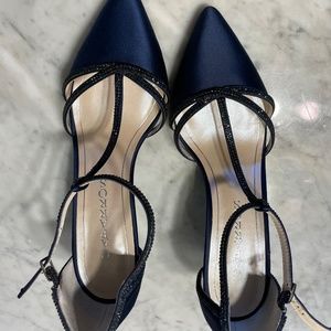 Blue Bedazzled Heels